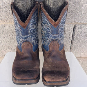 Durango Western Boots Boys 7 (Big Boy) Brown Blue
